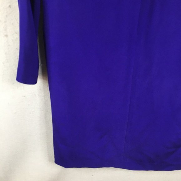 Vintage Silk Dress Womens 4 Purple Career Event Occasion Wedding Cocktail Formal - Picture 16 of 16